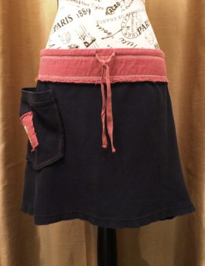 Black Skirt with Rose Colored Waistband