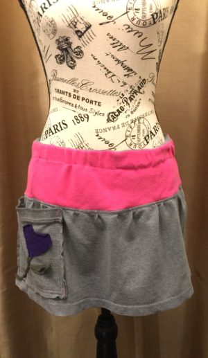Grey Skirt with Pink Waistband - Image 4