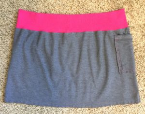 Grey Skirt with Flower Accent - Image 2