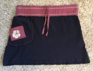 Black Skirt with Rose Colored Waistband - Image 3
