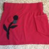 Red Knit Skirt with Roses - Image 6