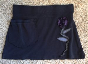 Black Skirt with Purple Flower - Image 2