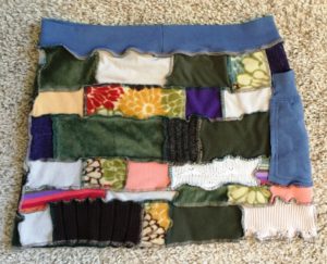 Patchwork Skirt with Blue Waistband - Image 6