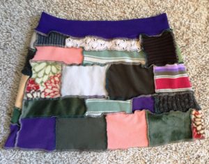 Patchwork Skirt with Purple Waistband - Image 2