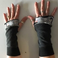 Black Swan Fingerless Gloves/Wrist Warmers