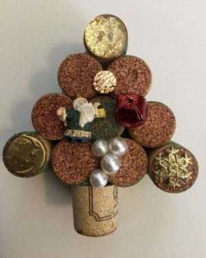 Wine Cork Christmas Tree Santa