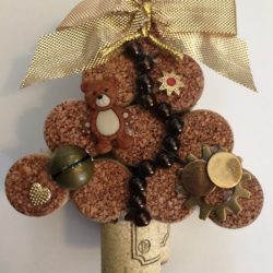 Wine Cork Christmas Tree Teddy