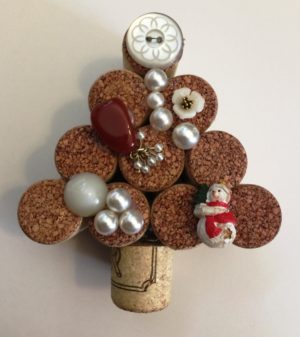 Wine Cork Christmas Tree Pearls
