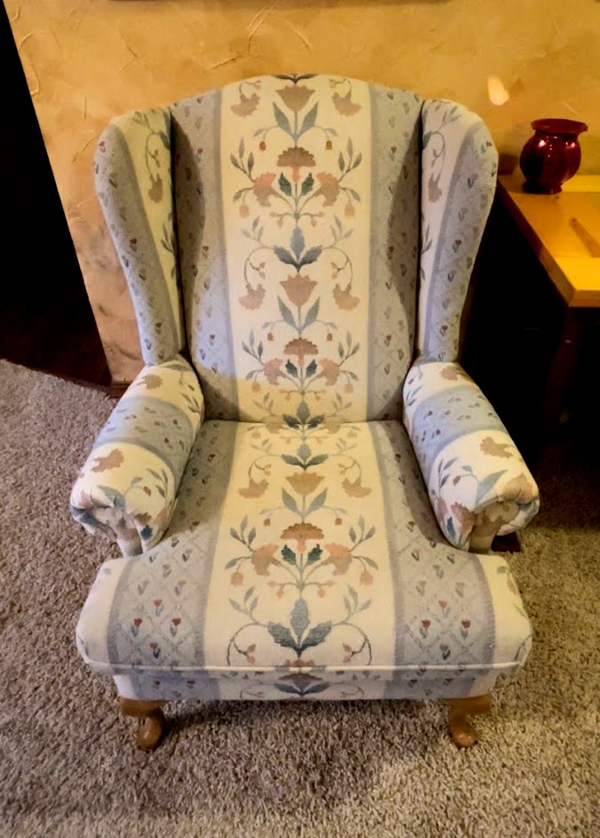 Thrift store wingback chair deals