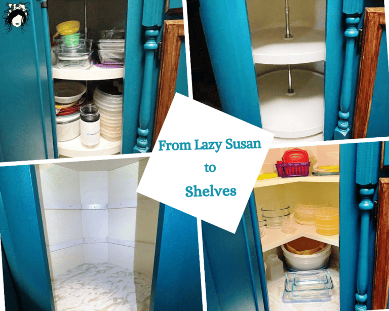 Convert Lazy Susan To Shelves