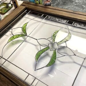 Mid progress in creating faux stained glass