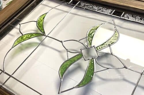 Mid progress in creating faux stained glass