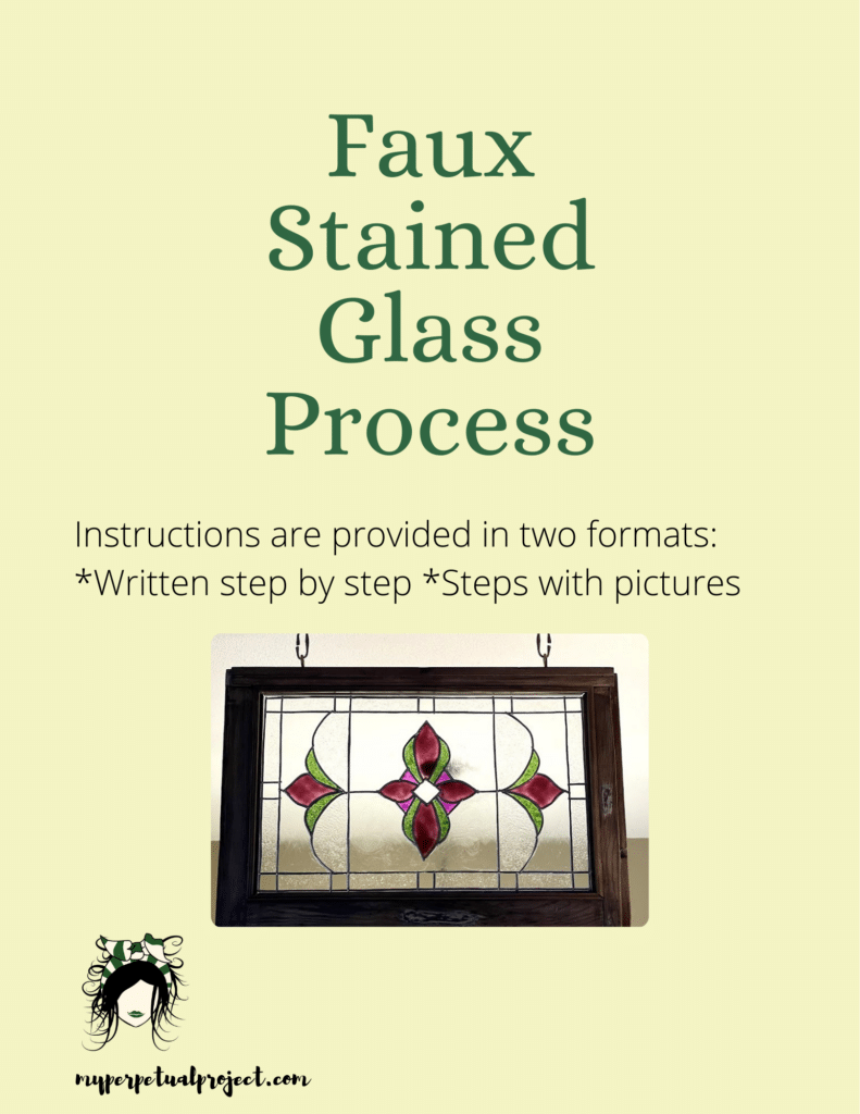 instruction manual for faux stained glass